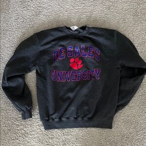 DeSales University Black Crewneck